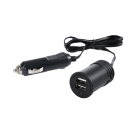 38965-A-01.jpg CARICABATTERIA 2 PORTE USB CON PROLUNGA - 3000 MA - 12/24V