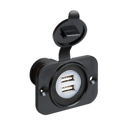 39005-D-01.jpg EXT-8, DOPPIA PRESA USB, MONTAGGIO AD INCASSO, 12/24V