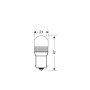L095.jpg 12V LED SERIES - 1 SUPER SMD X 1 CHIP - (P21W) - BA15S - 1 PZ  - D/BLISTER - BIANCO - DOPPIA POLARITÀ