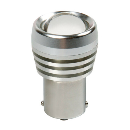 BA15s.jpg 12V LED SERIES - 2 SUPER CHIPS + 3 CHIPS - (P21W) - BA15S - 1 PZ  - D/BLISTER - BIANCO