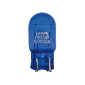 12V BLUE DYED GLASS, LAMPADA CON ZOCCOLO VETRO 2 FILAMENTI - (W21/5W) - 21/5W - W3X16Q - 2 PZ  - SCATOLA A011.jpg 12V BLUE DYED GLASS, LAMPADA CON ZOCCOLO VETRO 2 FILAMENTI - (W21/5W) - 21/5W - W3X16Q - 2 PZ  - SCATOLA