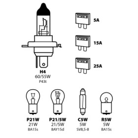 58152-C-01.jpg KIT LAMPADE DI RICAMBIO 8 PZ, ALOGENA H4 - 12V