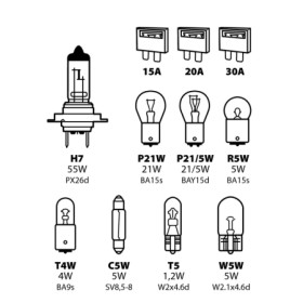 58158-C-01.jpg KIT LAMPADE DI RICAMBIO 11 PZ, ALOGENA H7 - 12V