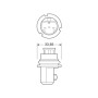 P29t.jpg 12V LAMPADA ALOGENA BLU-XE - HB1 9004 - 65/45W - P29T - 2 PZ  - SCATOLA PLAST.