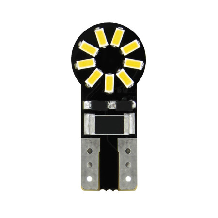 L136.jpg 12V HYPER-LED 18 - 18 SMD X 1 CHIPS - (T10) - W2,1X9,5D - 2 PZ  - SCATOLA - BIANCO - DOPPIA POLARITÀ - RESISTENZA INCOR