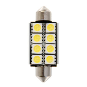 12V LED SERIES - 8 SMD X 3 CHIPS - 15X42 MM - SV8,5-8 - 1 PZ  - D/BLISTER - BIANCO - DOPPIA POLARITÀ - RESISTENZA INCORPORATA 58418-S-02.jpg 12V LED SERIES - 8 SMD X 3 CHIPS - 15X42 MM - SV8,5-8 - 1 PZ  - D/BLISTER - BIANCO - DOPPIA POLARITÀ - RESISTENZA
