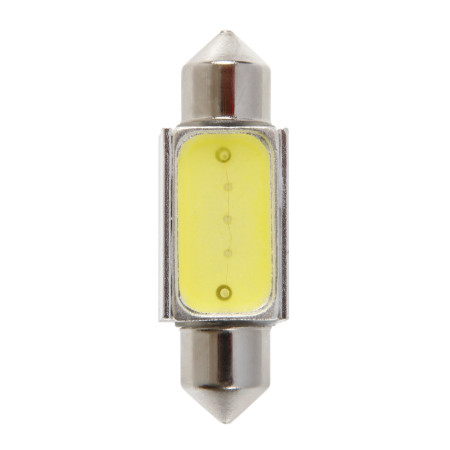 58419-S-02.jpg 12V LED SERIES - 2 SUPER CHIPS + 3 CHIPS - (C5W) - 12X36 MM - SV8,5-8 - 1 PZ  - D/BLISTER - BIANCO - RESISTENZA I