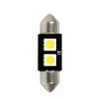 L065.jpg 12V LED SERIES - 2 SMD X 3 CHIPS - (C5W) - 10X36 MM - SV8,5-8 - 1 PZ  - SCATOLA - BIANCO - DOPPIA POLARITÀ - RESISTENZA
