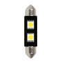 L052.jpg 12V LED SERIES - 2 SMD X 3 CHIPS - 10X42 MM - SV8,5-8 - 1 PZ  - D/BLISTER - BIANCO - DOPPIA POLARITÀ - RESISTENZA INCOR