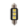 L053.jpg 12V LED SERIES - 3 SMD X 3 CHIPS - (C5W) - 10X36 MM - SV8,5-8 - 1 PZ  - SCATOLA - BIANCO - DOPPIA POLARITÀ - RESISTENZA