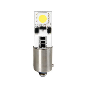BAX9s.jpg 12V HYPER-LED 6 - 2 SMD X 3 CHIPS - BIFOCUS - BAX9S - 2 PZ  - D/BLISTER - BIANCO - DOPPIA POLARITÀ - RESISTENZA INCORP
