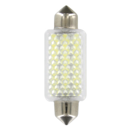 L135.jpg 12V LED SERIES - 36 SMD X 1 CHIPS - 15X41 MM - SV8,5-8 - 1 PZ  - D/BLISTER - BIANCO - DOPPIA POLARITÀ