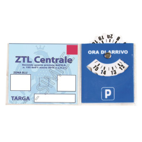 65344-C-01.jpg PORTA CERTIFICATO CON DISCO ORARIO IN PVC