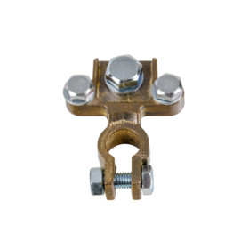 69906-C-01.jpg MORSETTO BATTERIA PESANTE  FISSAGGIO CAVO A CAPOCORDA SU VITE - FORO CAPOCORDA Ø 8/10/8 MM - POLO POSITIVO