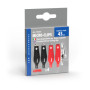 70035-C-01.jpg MICRO-CLIPS, SET 4 PINZETTE ISOLATE - 4,5 CM
