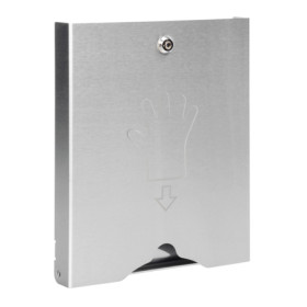 71414-S-02.jpg DISPENSER IN ACCIAIO INOX CON SERRATURA PER GUANTI MONOUSO