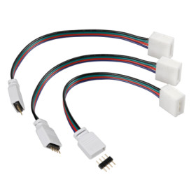 73650-S-02.jpg CONNECT-3, CONNETTORI CENTRALINA PER STRISCE A LED RGB, SET 3 PZ