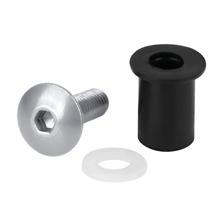 91652-S-01.jpg SCREEN FIT-KITS, KIT DADI GOMMATI CON VITI E RONDELLE (5 MA) - 10 PZ - ARGENTO