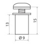 91653-S-01.jpg SCREEN FIT-KITS, KIT DADI GOMMATI CON VITI E RONDELLE (5 MA) - 10 PZ - ARGENTO