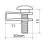 91658-S-01.jpg CLIP FIT-KITS, KIT CLIP DI FISSAGGIO PER CARENE (5 MA) - 10 PZ - ARGENTO
