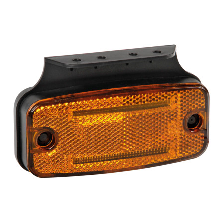 97021-A-01.jpg LUCE INGOMBRO CON CATARIFRANGENTE E STAFFA, 10/30V - 2 LED - ARANCIO