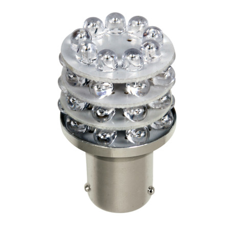 BAY15d.jpg 24V LAMPADA MULTI-LED 36 LED - (P21/5W) - BAY15D - 1 PZ  - D/BLISTER - BIANCO