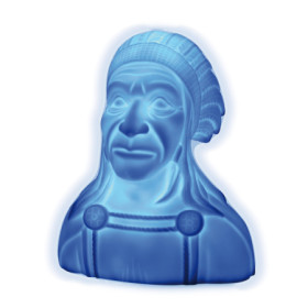 98547-A-01.jpg INDIAN, STATUETTA ILLUMINATA A LED, 24V