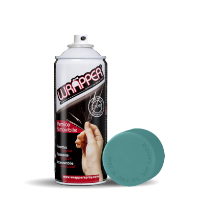 WR5018-A-01.jpg WRAPPER, PELLICOLA SPRAY RIMOVIBILE, 400 ML - TURCHESE - RAL 5018