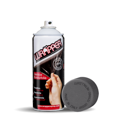 WR7523-A-01.jpg WRAPPER, PELLICOLA SPRAY RIMOVIBILE, 400 ML - GRIGIO TITANIO METALLIZZATO