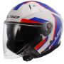 CASCO JET LS2 OF603 INFINITY II 06 FOCUS WHITE BLU RED L