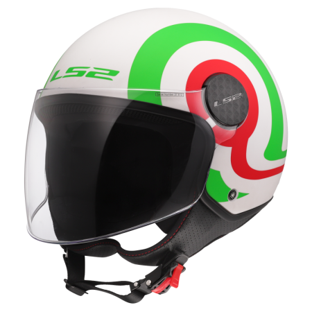 CASCO JET LS2 OF558 SPHERE LUX II URBY BIANCO/VERDE/ROSSO