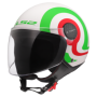 CASCO JET LS2 OF558 SPHERE LUX II URBY BIANCO/VERDE/ROSSO