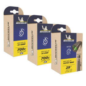 30570 Michelin camere PROTEK.jpg Camera d'Aria 29x1,85/2,4 PROTEK MAX A4 Valvola Presta 48mm ETRTO: 47/61 Peso: 372gr MICHELIN