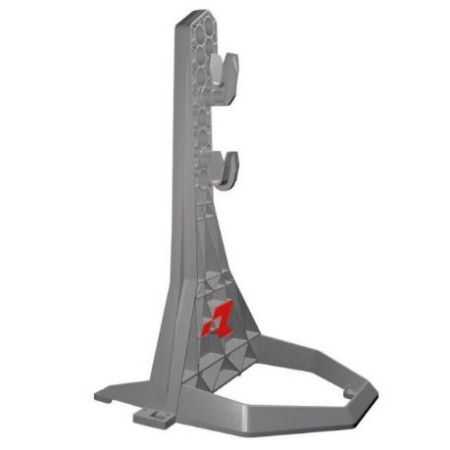 R24 CON BICI.jpg RTECH CAVALLETTO BICI GRIGIO QUANTUM - LOGO ROSSO