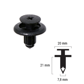 RIVETTO IN PLASTICA RMS HONDA 90684-MBG-000 121832015.jpg RIVETTO IN PLASTICA RMS HONDA 90684-MBG-000