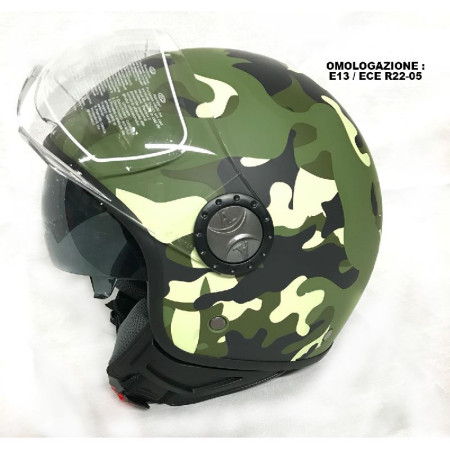 CASCO JET AL 101 V/ELE. CAMOUFLAGE VERDE L