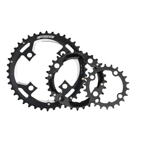 421586147.jpg CORONA BCD 104 MM 4-FORI 3 X 10V - 32 DENTI, COMPATIBILE SHIMANO, NERO, WB225