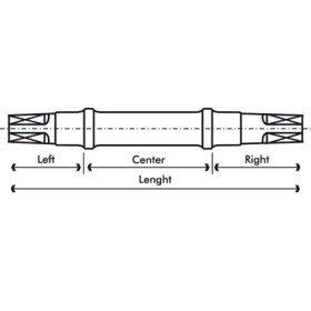 421592040.jpg PERNO QUADRO PER MOVIMENTO CENTRALE ITA70 A CALOTTE CON GABBIE - 32 X 56 X 35 MM