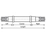421592050.jpg PERNO QUADRO PER MOVIMENTO CENTRALE ITA70 A CALOTTE CON GABBIE - 32 X 56 X 30,5 MM