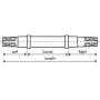 421592070.jpg PERNO QUADRO PER MOVIMENTO CENTRALE ITA70 A CALOTTE CON GABBIE - 35 X 56 X 39 MM