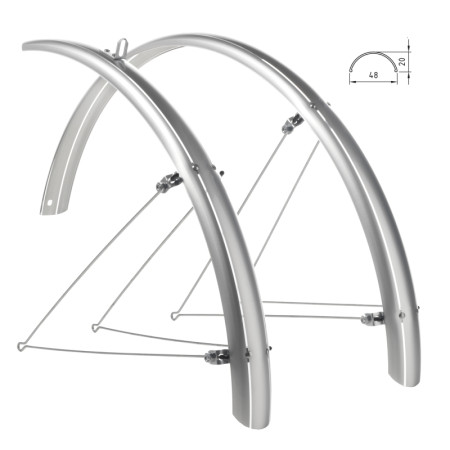 421730220.jpg KIT PARAFANGHI POLICARBONATO - 28 X 48 MM, ARGENTO
