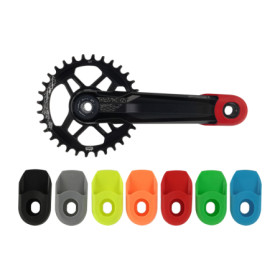 421810203.jpg COPPIA PROTEZIONI PER PEDIVELLE - ROSSO