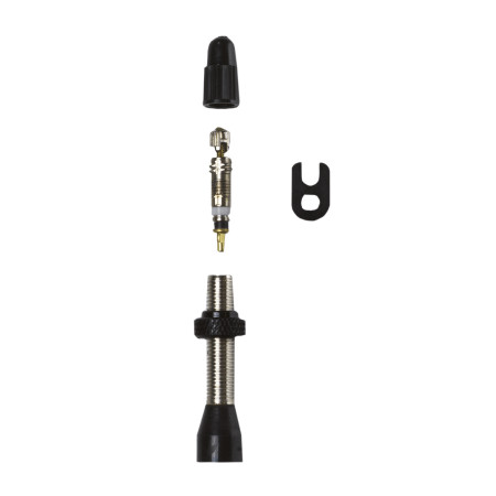 421830660.jpg VALVOLA TUBELESS BASE CONICA - 40 MM, ARGENTO, CONFEZIONE 2 PEZZI
