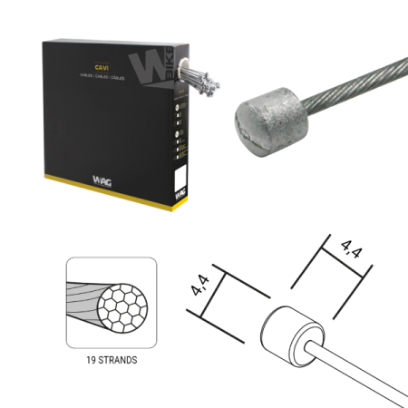Wag-463510450.png CAVI CAMBIO SHIMANO/SRAM - 1.1 X 1950 MM, INOX SLICK, CONFEZIONE 100 PEZZI