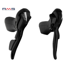 484061031.jpg COPPIA COMANDI CORSA R81 COMPATIBILE SHIMANO - 2 X 8V, COLLARINO, SENZA DISPLAY, NERO
