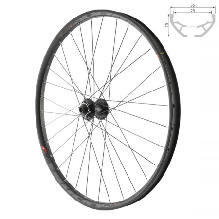 525001136.jpg RUOTA ANTERIORE MTB TUBELESS READY I29 DISC 27.5/650B - 6 FORI