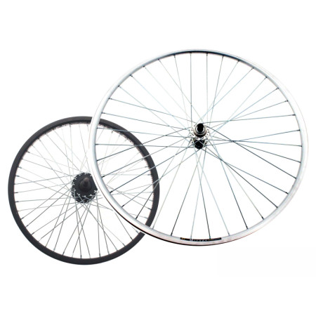 525008020.jpg RUOTA ANTERIORE TIPO R (A BACCHETTA) 26X3/8 - PERNO 5/16, SFERE, MOZZO ALLUMINIO, CERCHIO ALLUMINIO