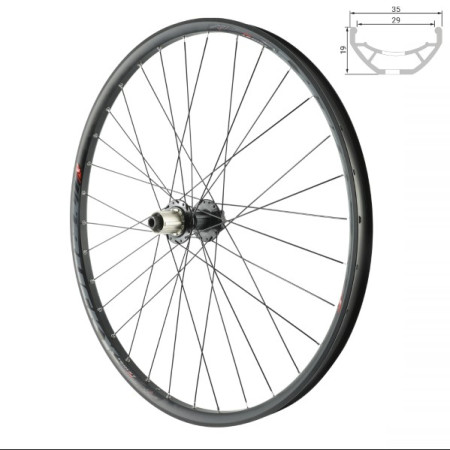 525011136.jpg RUOTA MTB TUBELESS READY - POSTERIORE 27.5 CON MOZZO SU CUSCINETTI 12X142MM CASSETTA SH 9-11V - POSTERIORE 27.5 CO