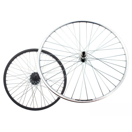 525015010.jpg RUOTA POSTERIORE A FILETTO MTB / TOURING 20X1,75 - PERNO 3/8, SFERE, MOZZO ACCIAIO 1V, CERCHIO ALLUMINIO