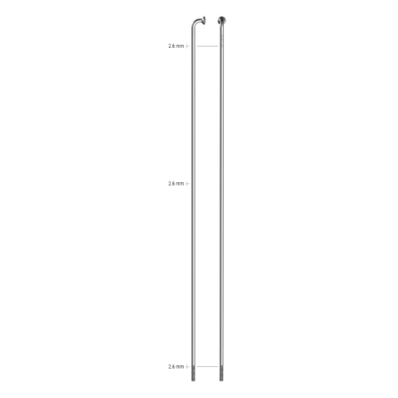 Sapim-525075461.png RAGGIO LEADER INOX 2.6 J-BEND - 220 MM, SILVER, CONFEZIONE 4 PEZZI